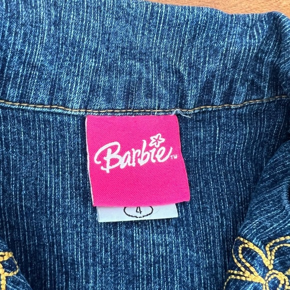 Vintage Barbie Y2K Jean Jacket with Embroidery Size 4 Girls - Picture 5 of 6